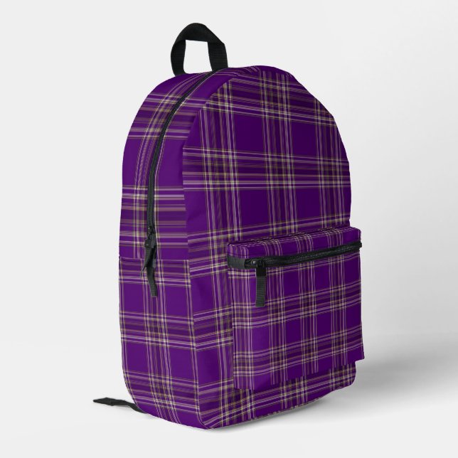 Mochila Impresa Purple Plaid (Esquina izquierda trasera)