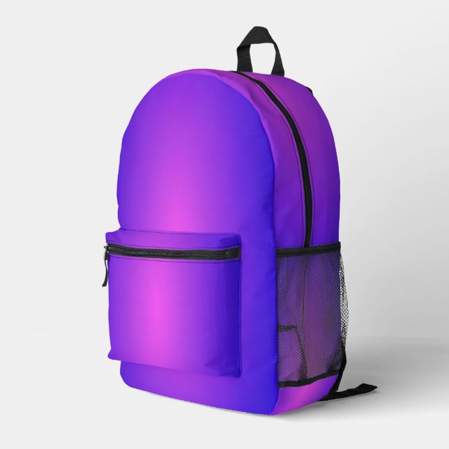 Mochila Impresa Púrpura (Esquina derecha trasera )