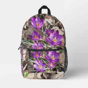Mochila Impresa Púrpura Crocus