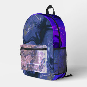 Mochila Impresa Purpurina azul giratorio galaxia Resumen Patrón có