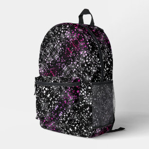 Mochila Impresa Purpurina de imitación rosada de cristal esparce e