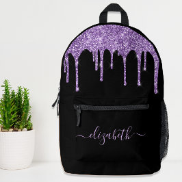 Mochila Impresa Purpurina morado personalizado