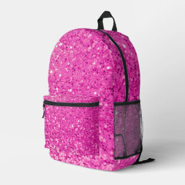 Mochila Impresa Purpurina Rosado Bling