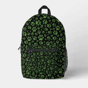 Mochila Impresa Purpurina verde garras efecto chispa fondo negro