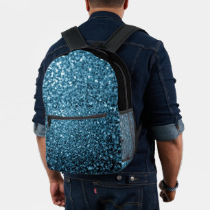 Mochila Impresa Purpurinas falsos azules bebés brillan y son negro
