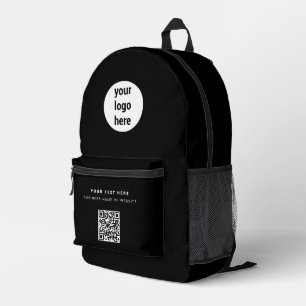 Mochila Impresa QR Code Business Logo Negocio Minimalista