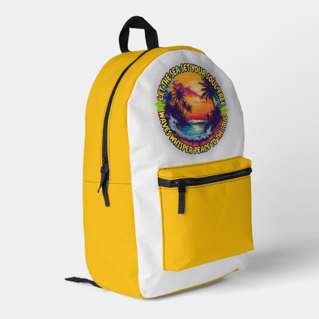 Mochila Impresa Que el mar libere tu alma (Esquina izquierda trasera)