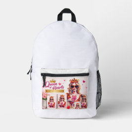 Mochila Impresa Queen of Hearts pop art