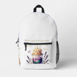 Mochila Impresa Química Frasco de Celebración de Cumpleaños y arre