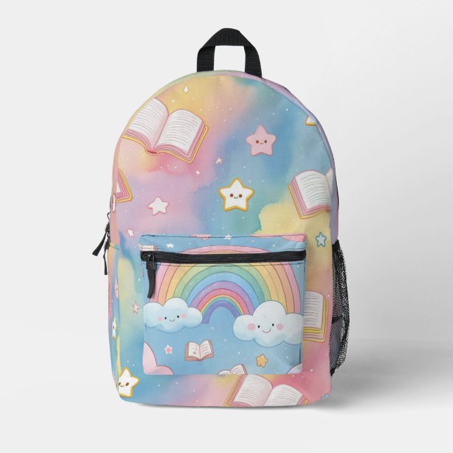Mochila Impresa Rainbow of Possibilities – Soft Pastel School Back (Anverso)