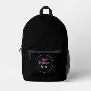Mochila Impresa RAMEN ERA, comida japonesa, ESTILO NEON
