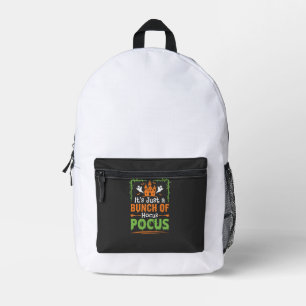 Mochila Impresa Ramo de Halloween de Trucos y Engaños