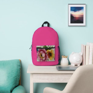 Mochila Impresa Ramo floral de taza de té