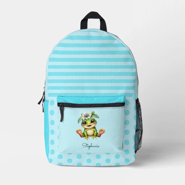 Mochila Impresa Rana Cute (Anverso)