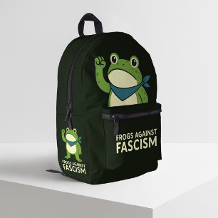 Mochila Impresa Ranas Contra el Fascismo Protesta de Rana de Portl