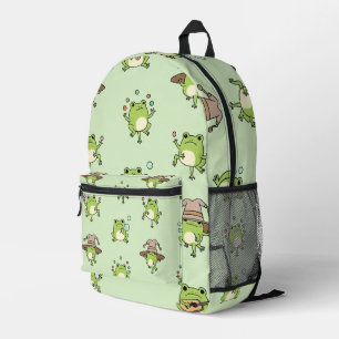 Mochila Impresa Ranas Divertidas en Acción