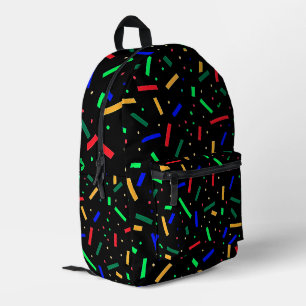 Mochila Impresa Rasgadores verdes de color rojo negro