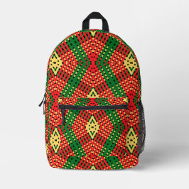 Mochila Impresa Rasta Stripes Diseño Geométrico