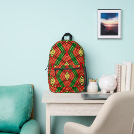 Mochila Impresa Rasta Stripes Diseño Geométrico