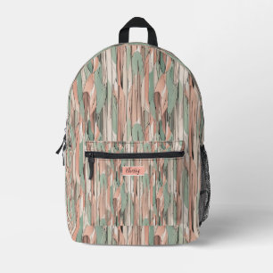 Mochila Impresa Rayas abstractas de Rubor y Sage