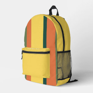 Mochila Impresa Rayas amarillo verde naranja