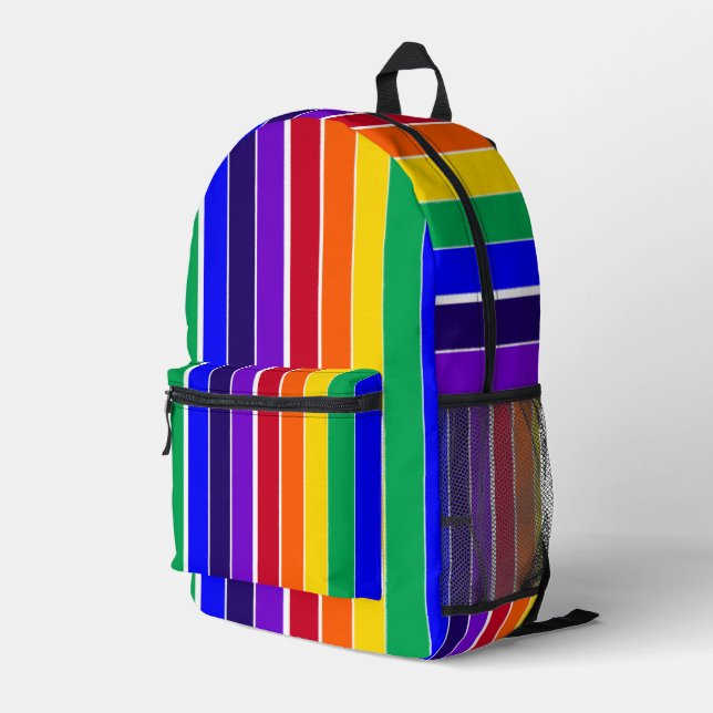 Mochila Impresa Rayas arcoiris (Esquina derecha trasera )