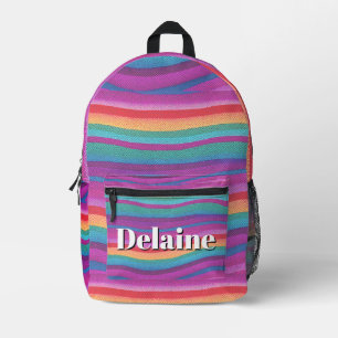 Mochila Impresa Rayas Arcoíris Horizontales