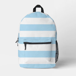 Mochila Impresa Rayas azules, rayas blancas, patrón rayado