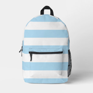 Mochila Impresa Rayas azules, rayas blancas, patrón rayado