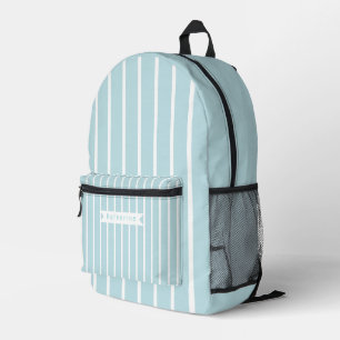 Mochila Impresa Rayas Azules y Blancas de Pastel