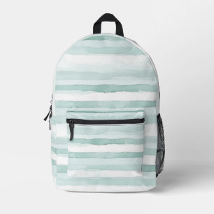 Mochila Impresa Rayas Blancas Azules de Playa Costera