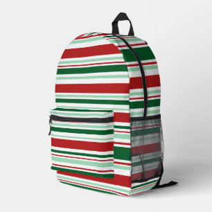 Mochila Impresa Rayas blancas verdes rojas mixtas