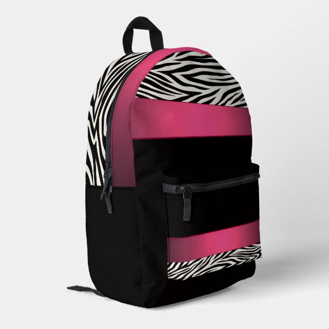 Mochila Impresa Rayas de cebra (Esquina izquierda trasera)