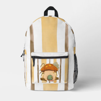 Mochila Impresa Rayas de champiñones