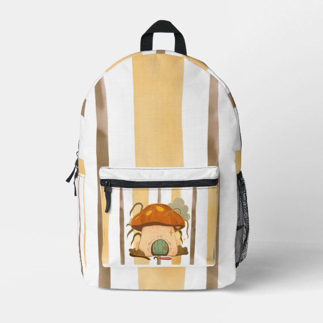 Mochila Impresa Rayas de champiñones (Anverso)