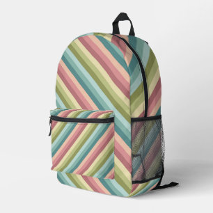 Mochila Impresa Rayas de color arcoiris primavera chevron retro pa