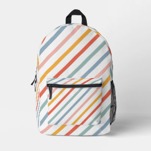 Mochila Impresa Rayas diagonales de colores pastel