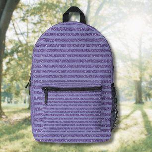 Mochila Impresa Rayas Horizontales de Estilo Brillo Amatista Profu