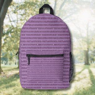 Mochila Impresa Rayas Horizontales de Estilo Brillo de Mora Atenua