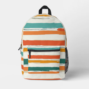 Mochila Impresa Rayas horizontales de pincel pintadas abstractas B