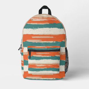 Mochila Impresa Rayas Terracota Pintadas Abstractas Deterioradas