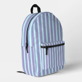 Mochila Impresa Rayas Violetas de Arándano Azul y Uva
