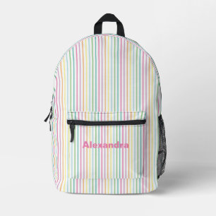 Mochila Impresa Rayo arcoiris con nombre