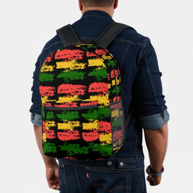 Mochila Impresa Rayos De Rasta Rústicos Y Tirados #2 (Insitu (Modelo))