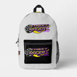 MOCHILA IMPRESA RAZONES CALLEJERAS - RUEDA QUEMADA - ESTILO Y2K