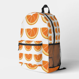 Mochila Impresa Rebanada de Fruta Naranja