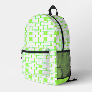 Mochila Impresa Rectángulo Patrón blanco 15