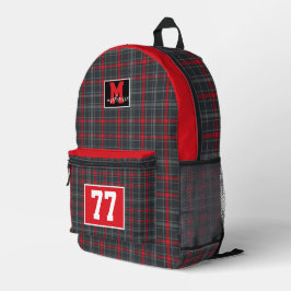 Mochila Impresa Red and silver checkered tartan plaid New Mexico