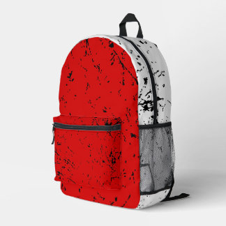 Mochila Impresa Red and White Grunge-style