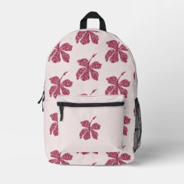 Mochila Impresa Red Hibiscus Floral Pattern 